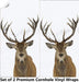 Deer White Back Cornhole Boards Wraps (Set of 2)