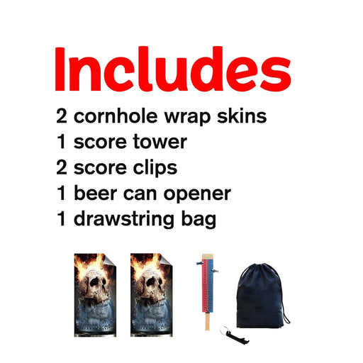 Melting Glass Cornhole Boards Wraps (Set of 2)