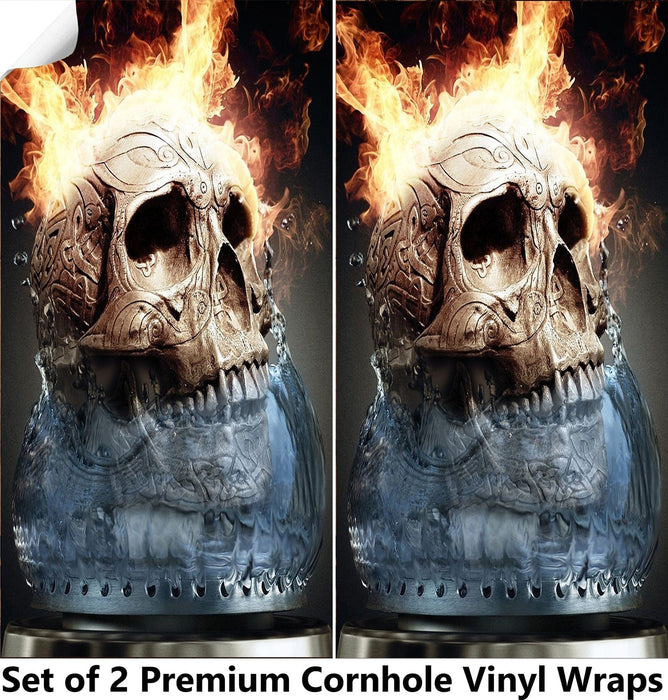 Melting Glass Cornhole Boards Wraps (Set of 2)