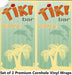 Green Tiki Cornhole Boards Wraps (Set of 2)