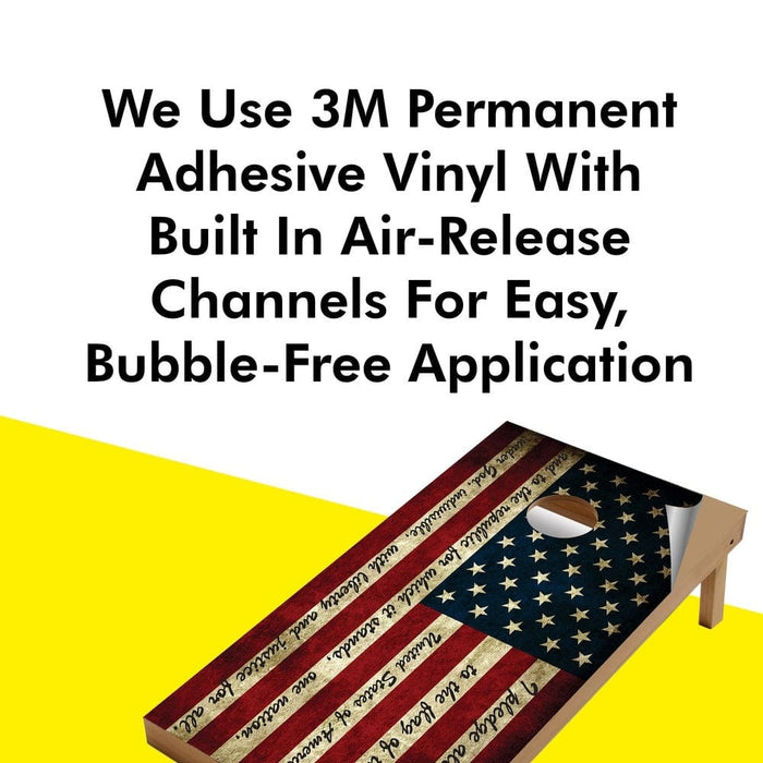 Pledge of Allegiance Cornhole Boards Wraps (Set of 2)
