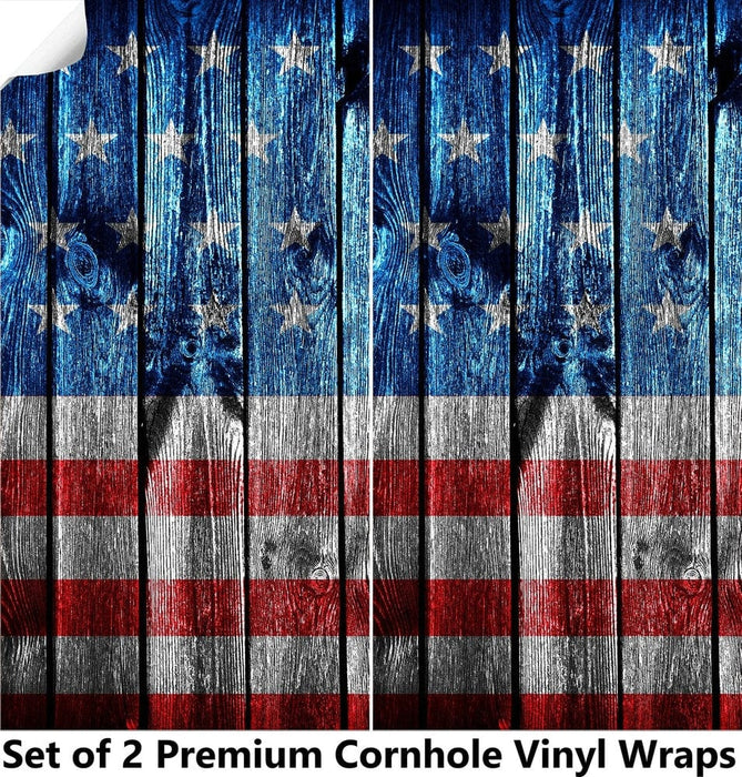 Wooden Panel Cornhole Boards Wraps (Set of 2)