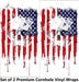 Skull Flag Cornhole Boards Wraps (Set of 2)
