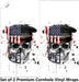 Skull with Hat Cornhole Boards Wraps (Set of 2)