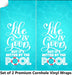 Life is Better by the Pool Cornhole Boards Wraps (Set of 2)