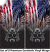 Skull Guns Flag Cornhole Boards Wraps (Set of 2)