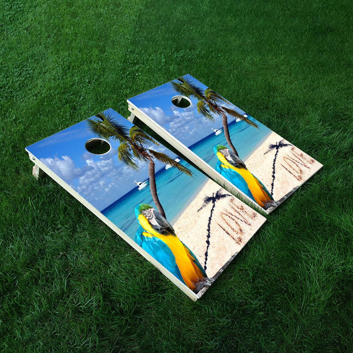 Parrot Love Cornhole Boards Wraps (Set of 2)