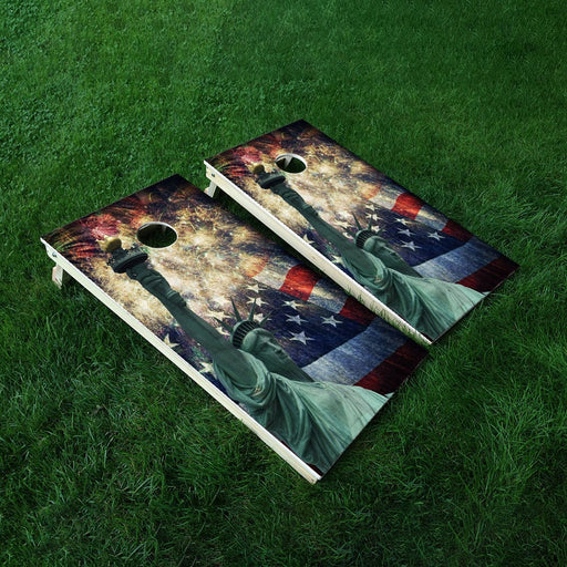Statue of Liberty Cornhole Boards Wraps (Set of 2)
