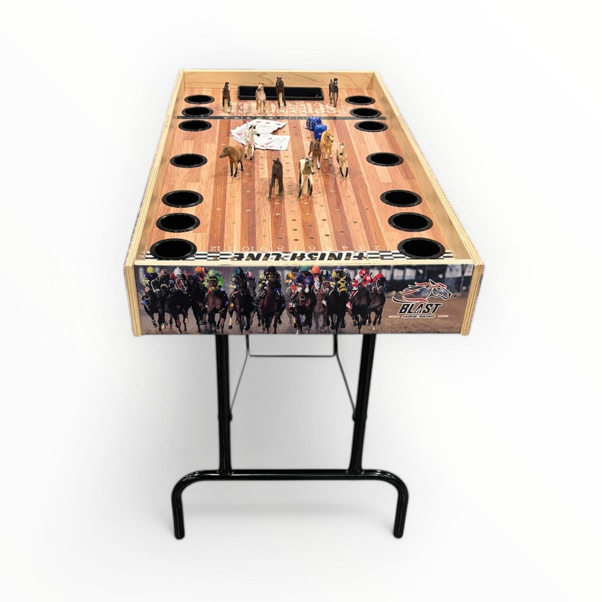 Horse Race Game Jumbo Horse Game W/ Drink Holders & Chip Pot