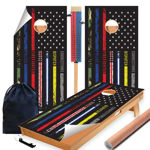 First Responders Cornhole Boards Wraps (Set of 2)