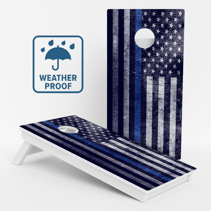 Boards Thin Blue Line Flag Weather Proof Cornhole Boards