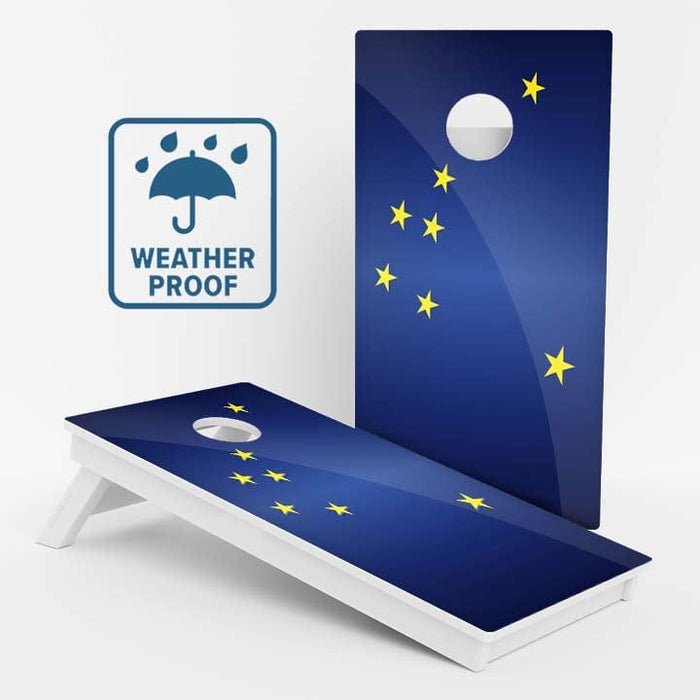 Boards Alaska Flag Weather Proof Cornhole Boards