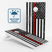 Boards Rustic Red Line Weather Proof Cornhole Boards