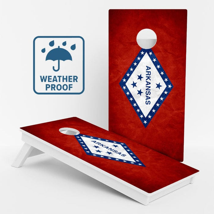 Boards Arkansas Flag Weather Proof Cornhole Boards