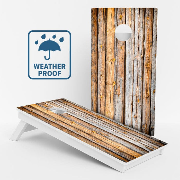 Boards Bark Wood Grain Weather Proof Cornhole Boards