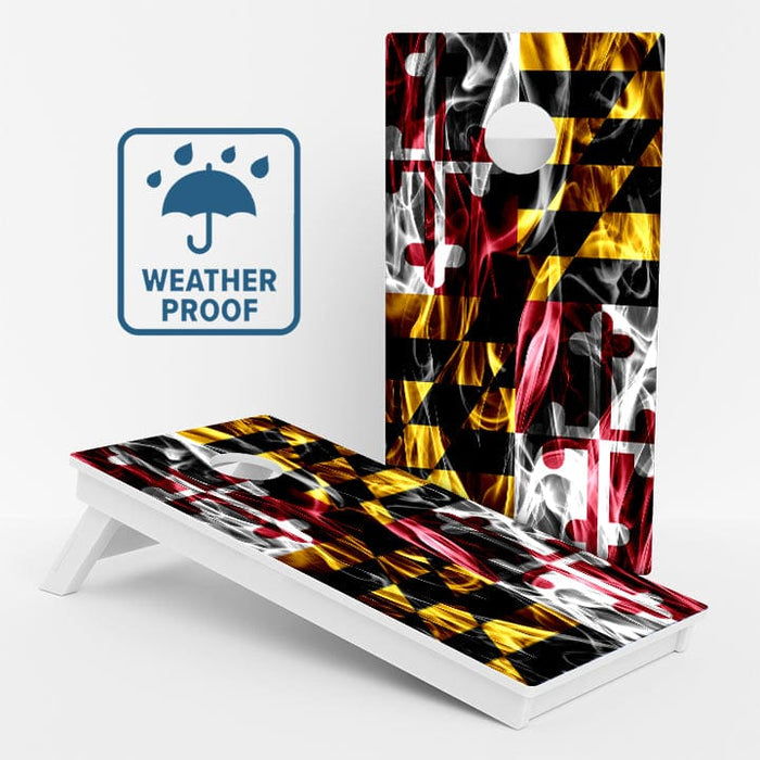 Boards Maryland Flag Weather Proof Cornhole Boards