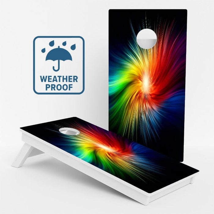 Boards Rainbow Swirl Weather Proof Cornhole Boards