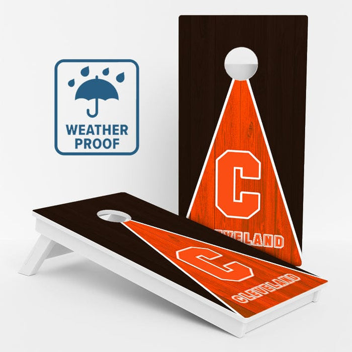 Boards Cleveland Football  Weather Proof Cornhole Boards