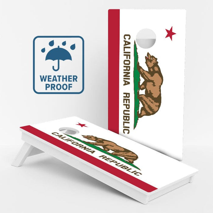 Boards California Flag Weather Proof Cornhole Boards
