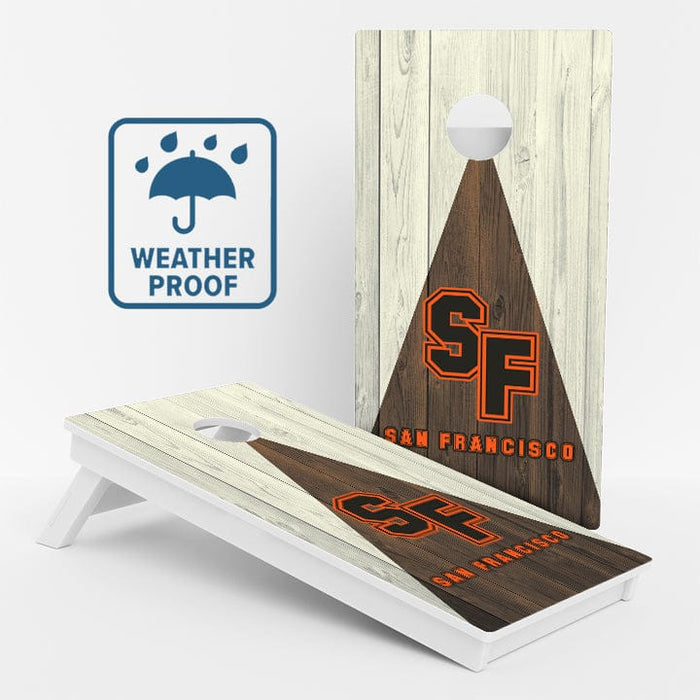 Boards San Francisco Baseball Weather Proof Cornhole Boards