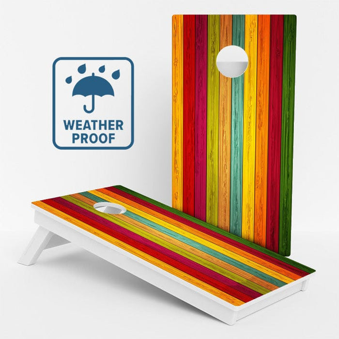 Boards Wood Grain Colors Weather Proof Cornhole Boards