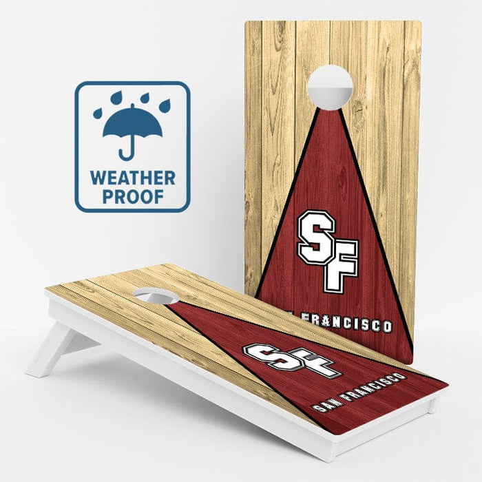 Boards San Francisco Football Weather Proof Cornhole Boards