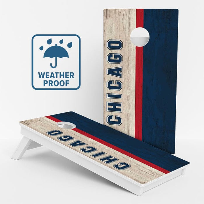 Boards Chicago Baseball Red White & Blue Weather Proof Cornhole Boards