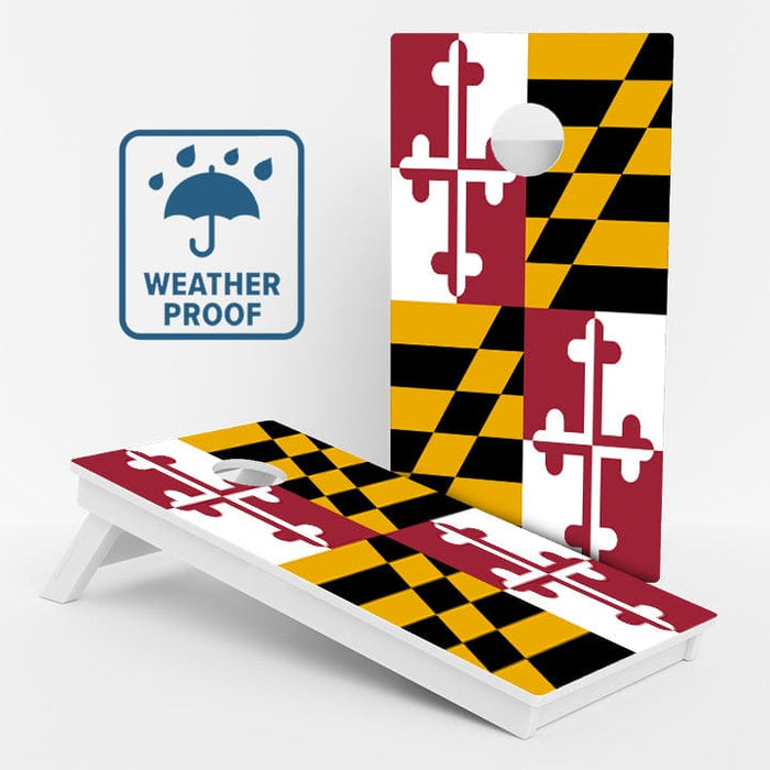Boards Maryland Flag Weather Proof Cornhole Boards