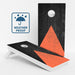 Boards Wood Grain With Orange Weather Proof Cornhole Boards