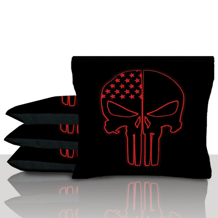 Red Skull Cornhole Bags