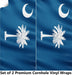South Carolina Classic State Flag Cornhole Boards Wraps (Set of 2)