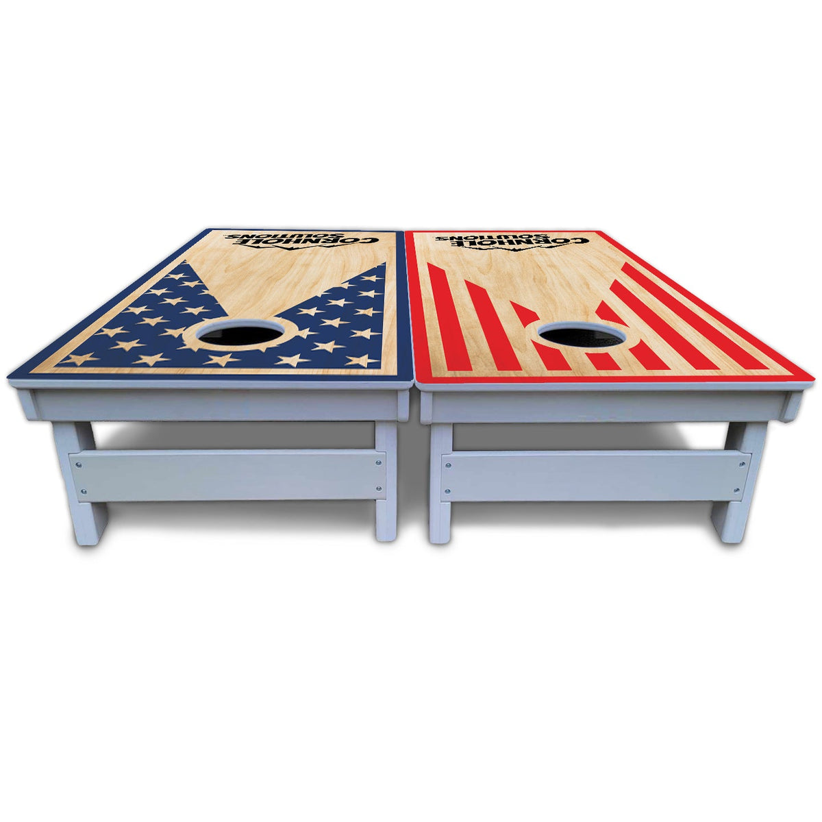 Stars & Stripes CS Logo Cornhole Boards - All Weather Series