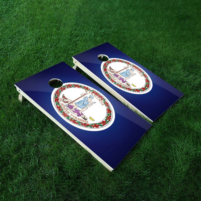 Virginia Classic State Flag Cornhole Boards Wraps (Set of 2)