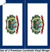 West Virginia Classic State Flag Cornhole Boards Wraps (Set of 2)