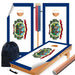 West Virginia Classic State Flag Cornhole Boards Wraps (Set of 2)