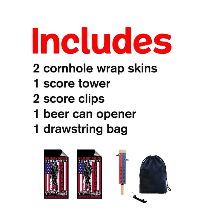 Always a Soldier Cornhole Boards Wraps (Set of 2)