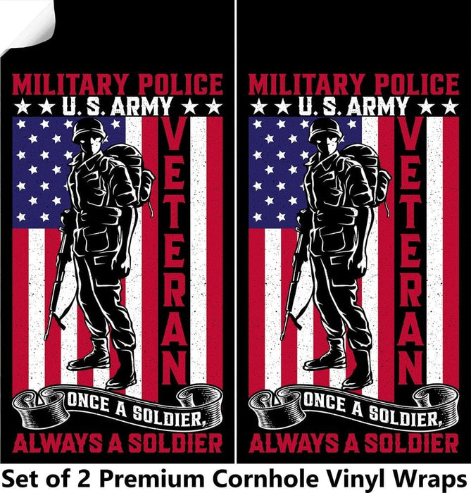 Always a Soldier Cornhole Boards Wraps (Set of 2)