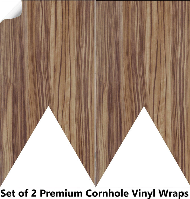 White Wood Arrow Cornhole Boards Wraps (Set of 2)