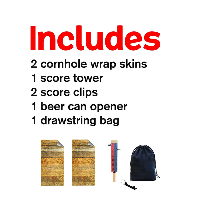 Side Planks Yellow Cornhole Boards Wraps (Set of 2)