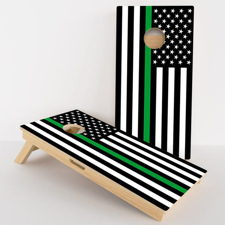 Boards Thin Green Line Flag Professional Cornhole Boards
