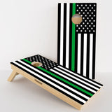 Boards Thin Green Line Flag Professional Cornhole Boards