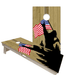 Cornhole Boards World Series of Cornhole Official 2' x 4' Professional Cornhole Board Runway 2402P - Sasquatch Holding an American Flag
