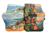 Cornhole Bag Up North Lake Michigan All Weather Slick and Stick CORNHOLE Bags