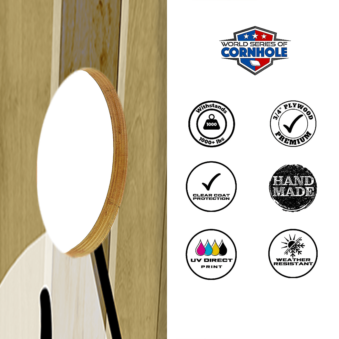 Cornhole Boards World Series of Cornhole Official 2' x 4' Professional Cornhole Board Runway 2402P - Sasquatch Holding a California Flag