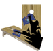 Cornhole Boards World Series of Cornhole Official 2' x 4' Professional Cornhole Board Runway 2402P - Sasquatch Holding a Michigan Flag