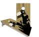 Cornhole Boards World Series of Cornhole Official 2' x 4' Professional Cornhole Board Runway 2402P - Sasquatch Holding a Texas Flag