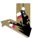 Cornhole Boards World Series of Cornhole Official 2' x 4' Professional Cornhole Board Runway 2402P - Sasquatch Holding a Texas Flag