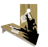 Cornhole Boards World Series of Cornhole Official 2' x 4' Professional Cornhole Board Runway 2402P - Sasquatch Holding a Washington Flag