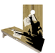 Cornhole Boards World Series of Cornhole Official 2' x 4' Professional Cornhole Board Runway 2402P - Sasquatch Holding a Washington Flag