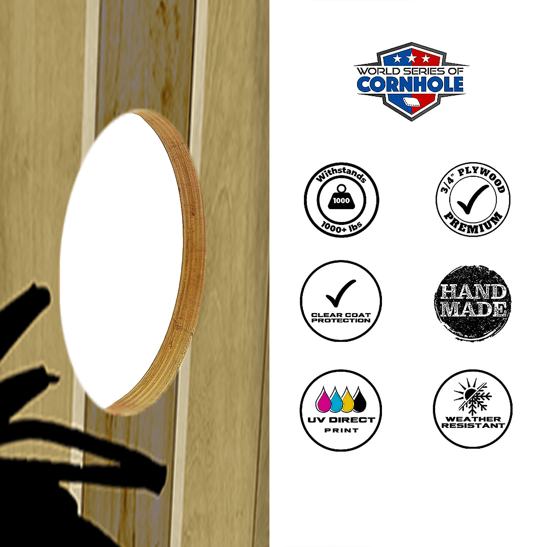 Cornhole Boards World Series of Cornhole Official 2' x 4' Professional Cornhole Board Runway 2402P - Sasquatch Sketch